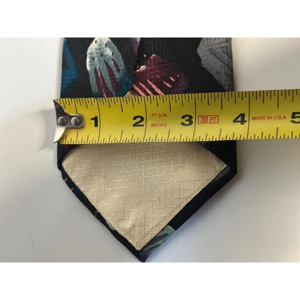 VTG Pcarlo Palazzi Paris Tie Geometric Pattern‎ Italian Silk Necktie Accessory